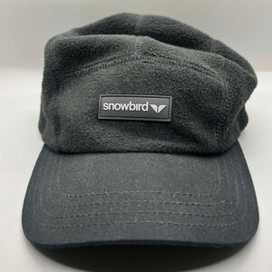 Sportique Snowbird Ski Resort 5-Winter Hat Black‎ Fleece Cap OS Adjustable Wool